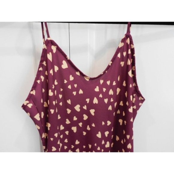 RESA Lily Slip Dress in Amore NWT size MEDIUM Burgundy Hearts - Picture 5 of 8